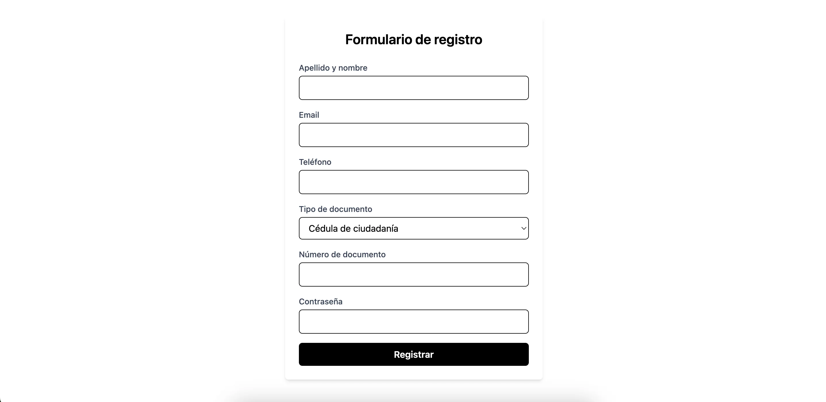 Imagen de formulario de registro